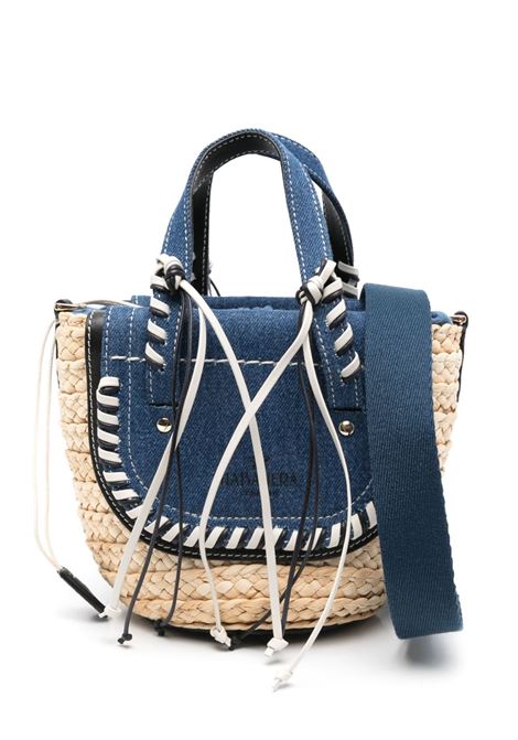 Blue and beige tropicana woven desig bag Cuba Lab - women CUBA LAB | 8056420207880
